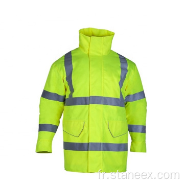 Veste de sécurité réfléchissante à sweat à capuche Hi-Vis imperméable